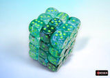 CHX 27995 Borealis Kelp/light green Luminary 12mm d6 Dice Block (36 dice)