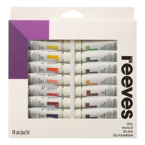 Reeves Oil Colour Sets - 18 x 10ml Tubes