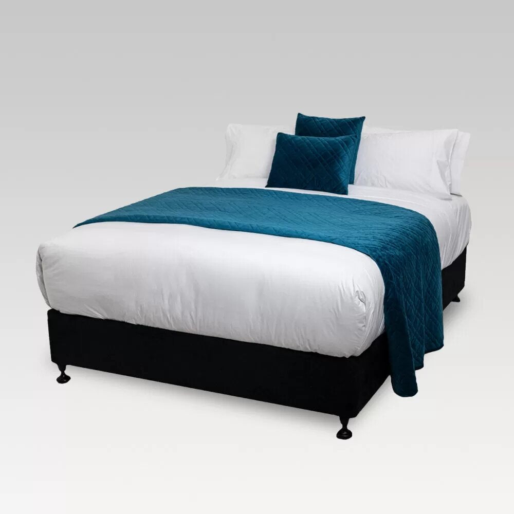 Quilted Coverlet - Dreamticket Verve Velvet Teal (Super King)