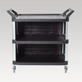 Trust Hi5 3 Shelf Utility Cart with 3 Panels (Black)