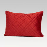 Quilted Cushion Cover - Dreamticket Verve Velvet Oblong (Russet)