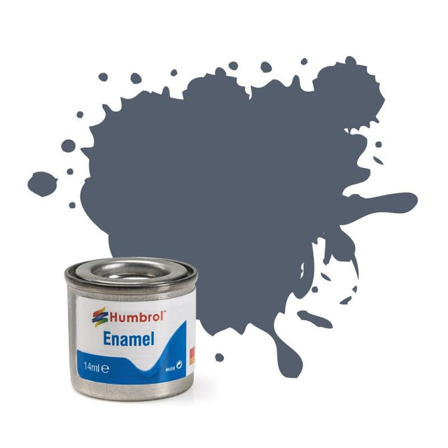 Set of 6 Humbrol Navy Blue Matt Enamel Paints in 14ml tinlets, ideal for modeling and crafting with a smooth, matte finish.