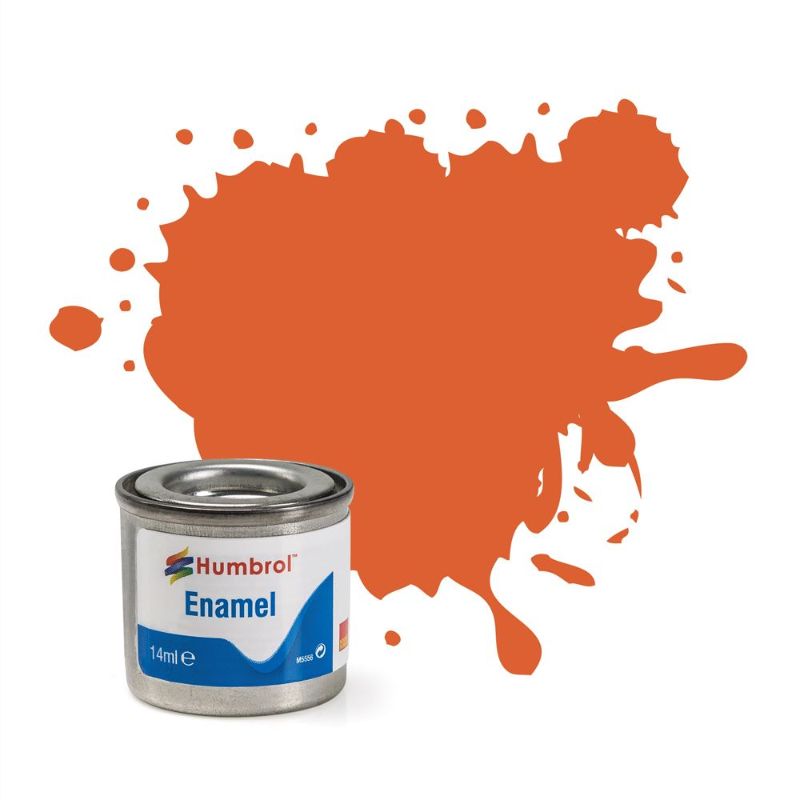 Enamel Paint - Humbrol Orange Lining Matt (Set of 6)