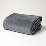 DreamTicket Coral Fleece Blanket Pewter - 130 x 190cm- Throw