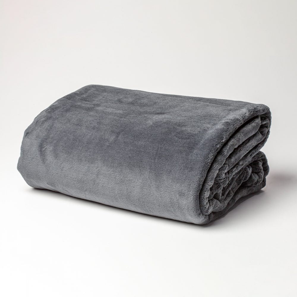 DreamTicket Fleece Blanket Pewter - Queen/King/SuperKing