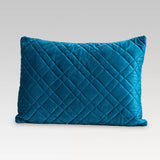 Quilted Cushion Cover - Dreamticket Verve Velvet Oblong (Teal)