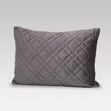 Quilted Cushion Cover - Dreamticket Verve Velvet Oblong (Pewter)