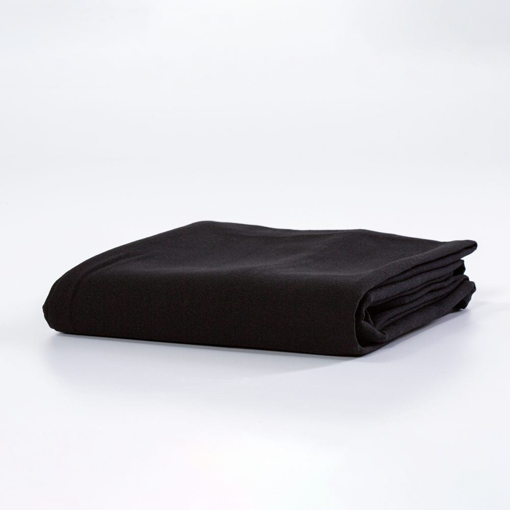 Caress Plain Tablecloths Black - 135 Wide-135x135cm