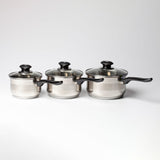 Stainless Steel Saucepan Set (3Pcs)