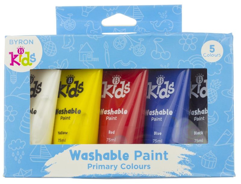 Jasart Byron Kids Wash Paint 75ml Set 5 Fluoro