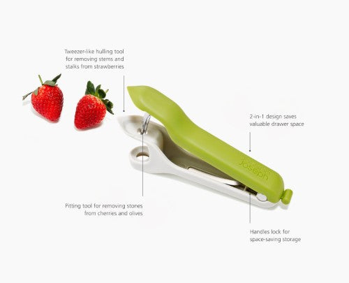 Joseph Joseph Tweezy™ 2-in-1 Pitter and Huller