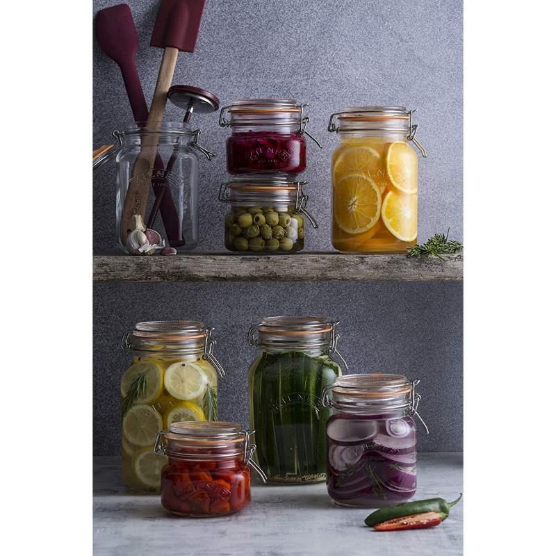 Kilner Square Clip Top Jar Glass