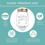 Kilner Wide Mouth Preserve Jar Clear Glass