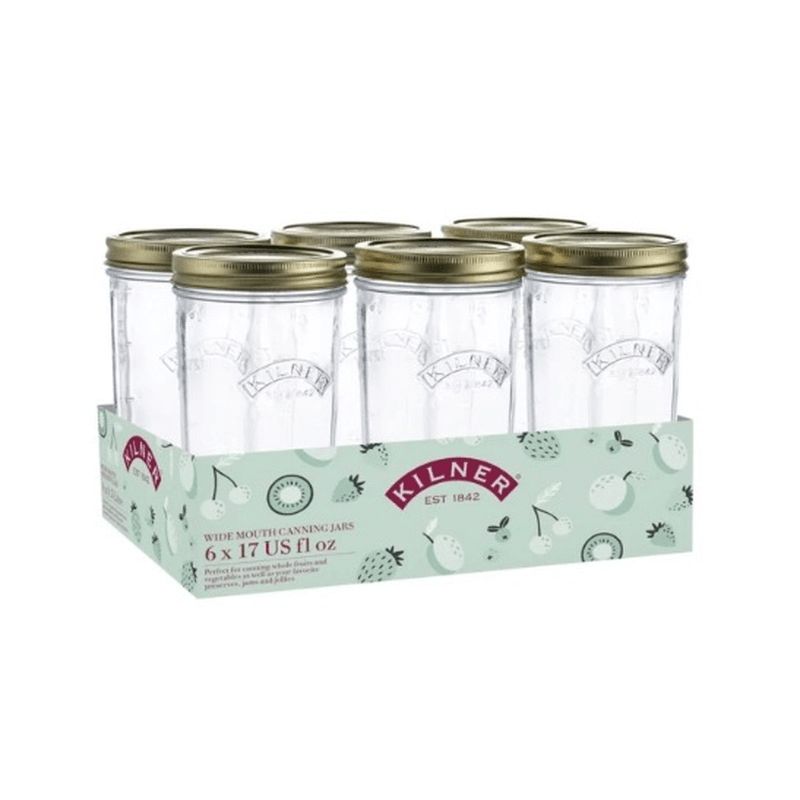 Kilner Wide Mouth Preserve Set Of 6 500ml