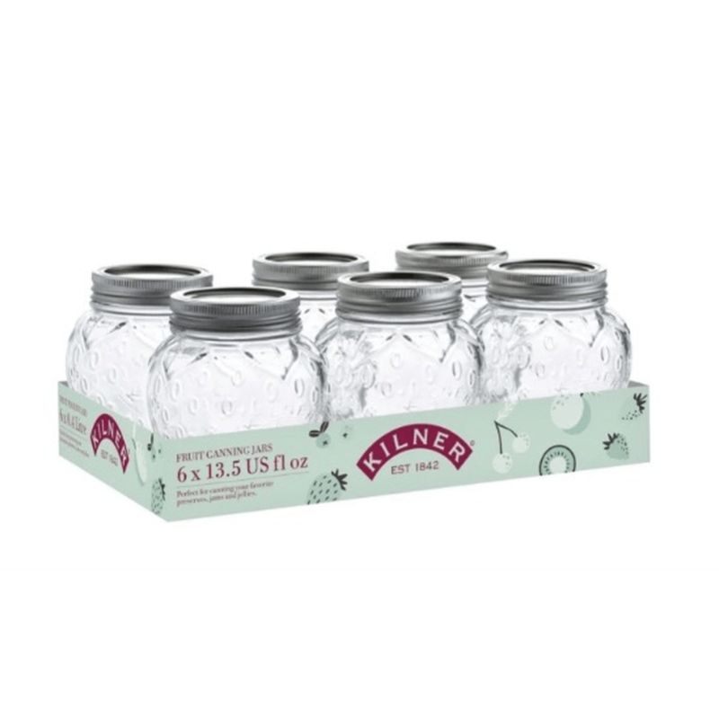 Kilner Strawberry Jar Set Of 6 400ml