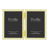 Profile - Habitat Gold Hinged Double Metal Photo Frame - 5x7in (13x18cm) (2)H