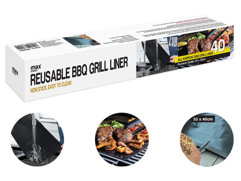 BBQ Grill Mat - Max Choice Reusable  40cm (48 Units)