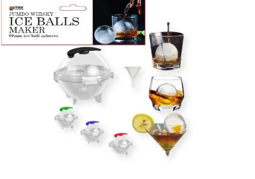 Jumbo Whisky Ice Balls - Max Choice 60mm 4pcs (48 Packs)