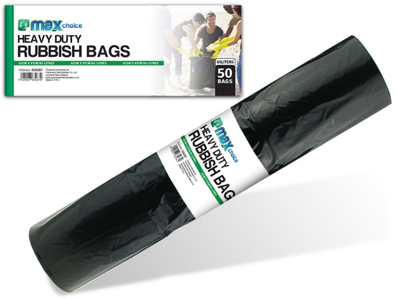 Rubbish Bags - Maxcare Heavy Duty  58L (400pcs)