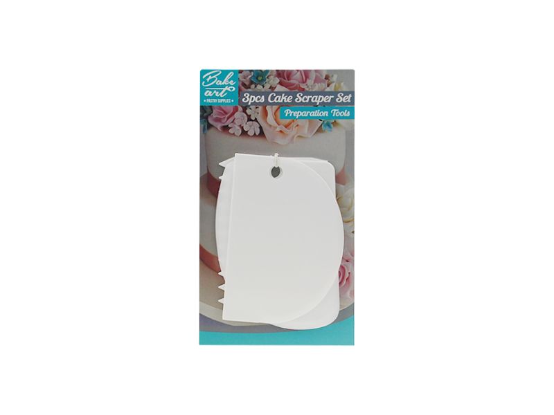 Cake Scraper Set - Large 3's (24 Packs)
