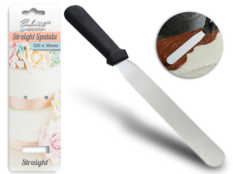 Flat Icing Spatula - Bake Art Black Handle (12 Units)