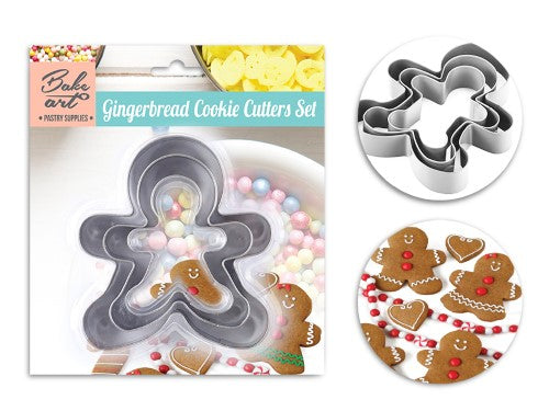 Cookie Cutter - Stainless Steel Gingerbreadman 3pcs (48 Sets)