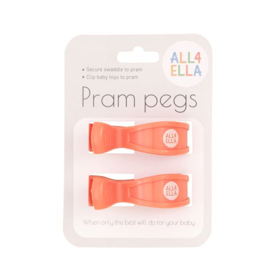 Pram Peg 2pk - Coral - All4Ella