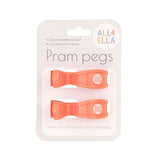 Pram Peg 2pk - Coral - All4Ella