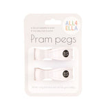 Pram Peg 2pk - White - All4Ella