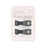 Pram Peg 2pk - Charcoal - All4Ella
