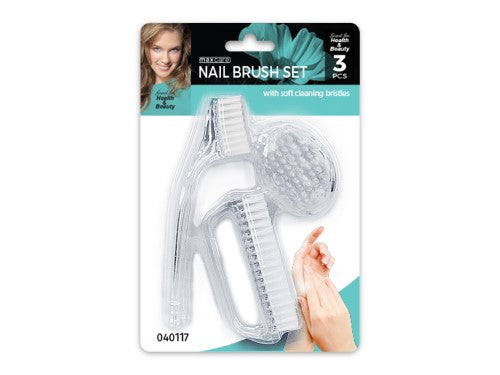 Nail Brush 3pcs Set (12 Sets)