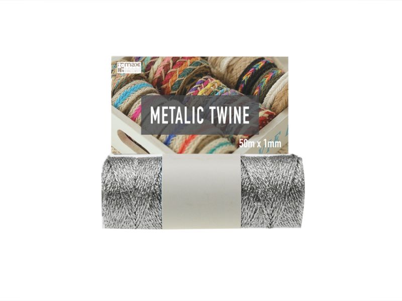 Twine - Silver Metalic 50m (12 Units)