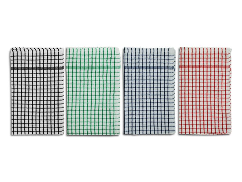 Kitchen Tea Towels - Half Terry 70cm (12 Assorted Units)