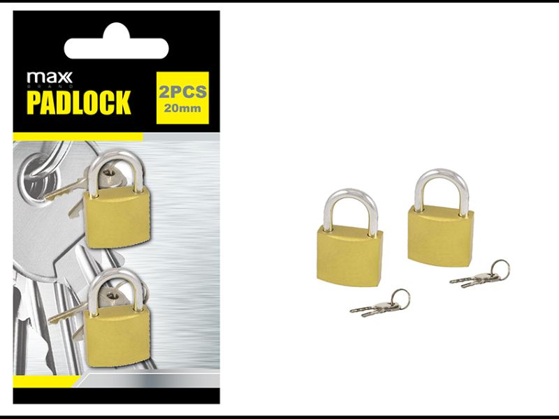 Pad Locks - MAX Brand Brass 20mm (48pcs)
