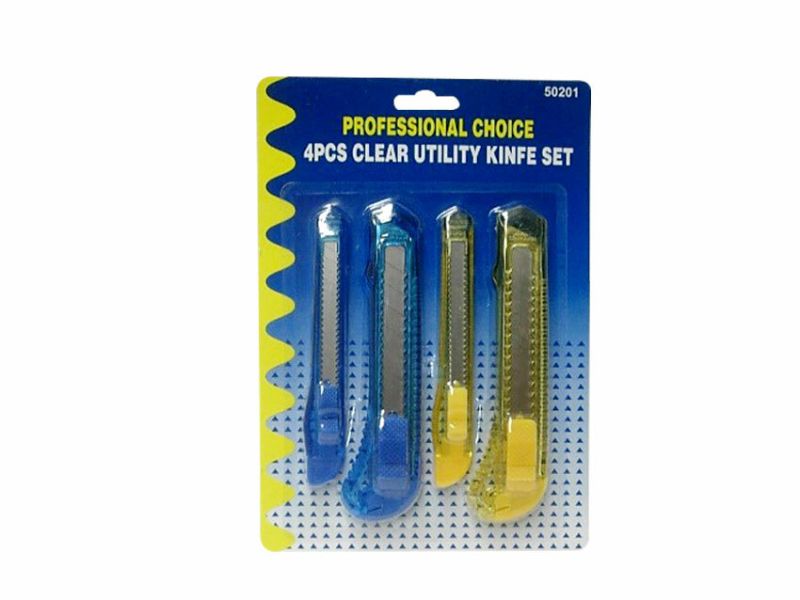 Clear Utility Knife Set (12 Sets)