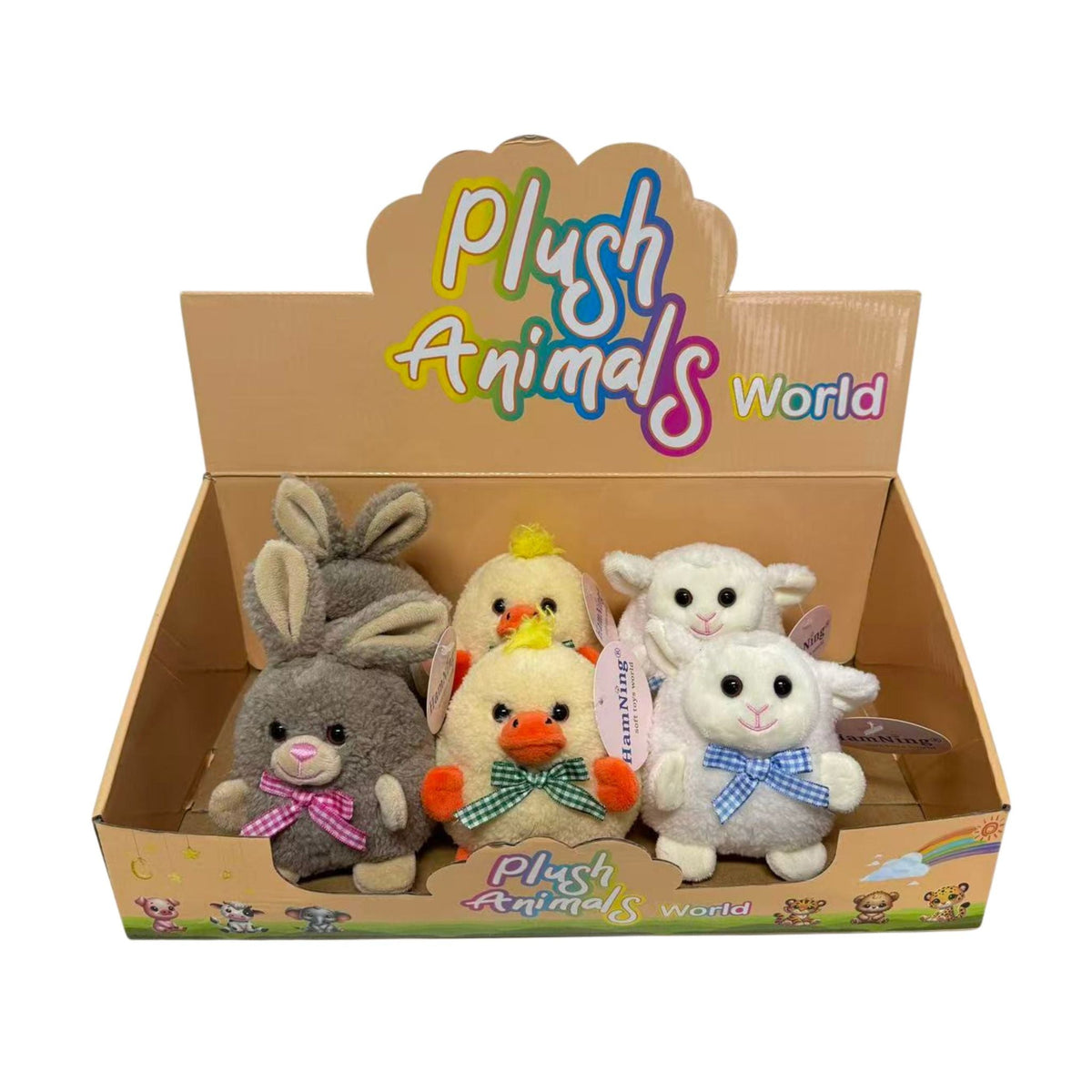 Plush Farm Animal Toy Display 12pc - 11cm
