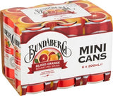 Bundaberg Blood Orange Sparkling Drink Mini Cans 6 x 200ml