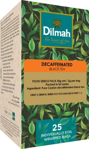 Decaffeinated Black Tea Bags - Dilmah - 25 Enveloped Bags