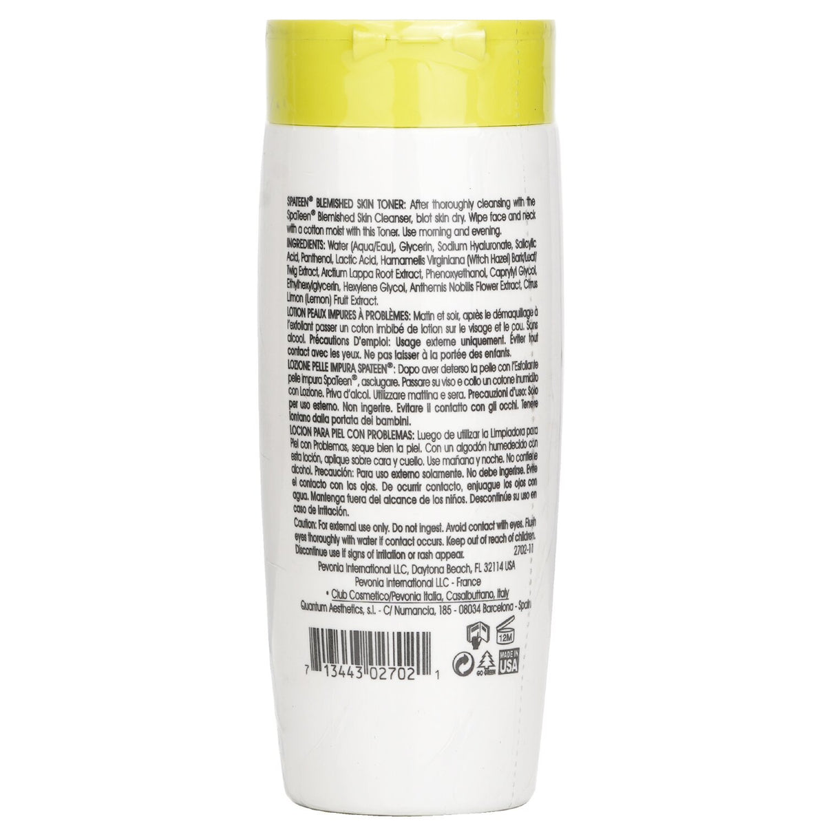 Pevonia Botanica - SpaTeen Blemished Skin Toner  - 120ml/4oz
