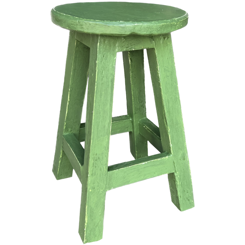 Round Stool - Florence Green (35 x 25 x 40cm)