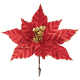 Christmas Poinsettia Flower Clip Red
