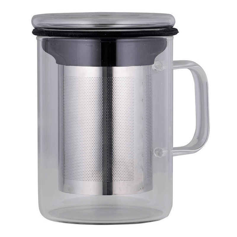 Avanti Tea Mug With Infuser Black 350ml Borosilicate