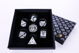 LPG Dice RPG Set Draco Dark Light Blue/Silver