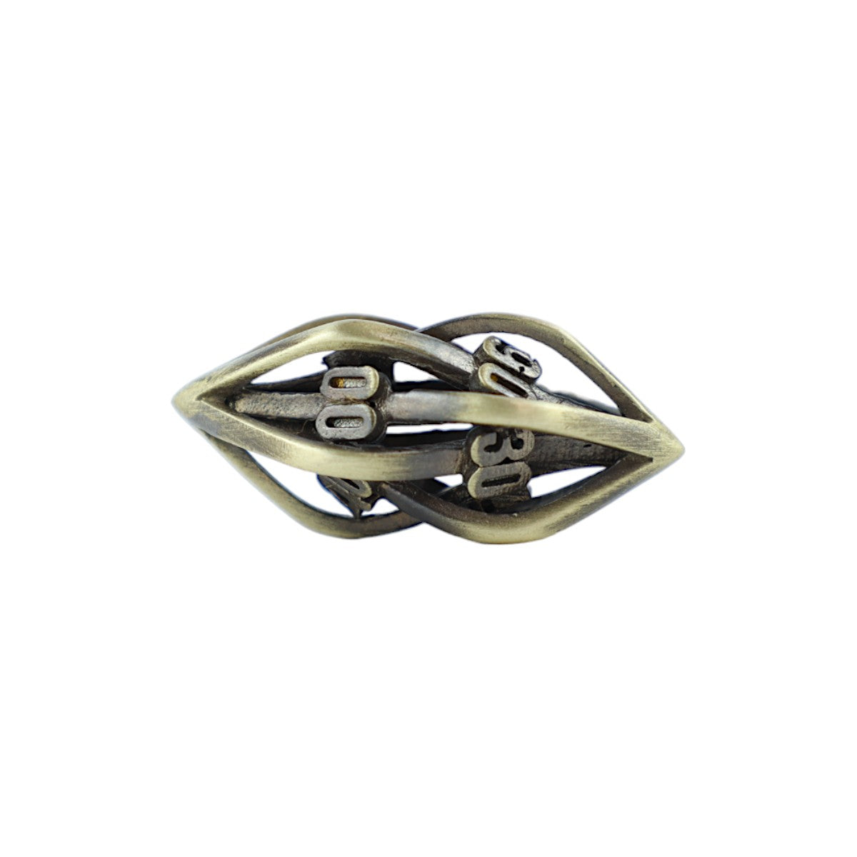 LPG Dice RPG Set Hollow Elliptic - Tarnished Gold