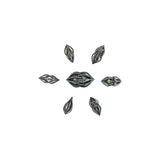 LPG Dice RPG Set Hollow Elliptic - Black and Gold
