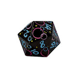 LPG Dice RPG Set Inscripted Bubbles Pastel Black