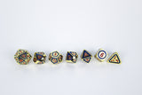 LPG Dice RPG Set Concentric Red/Blue/Gold