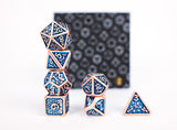 LPG Dice RPG Set Draco Dark Blue/Brass