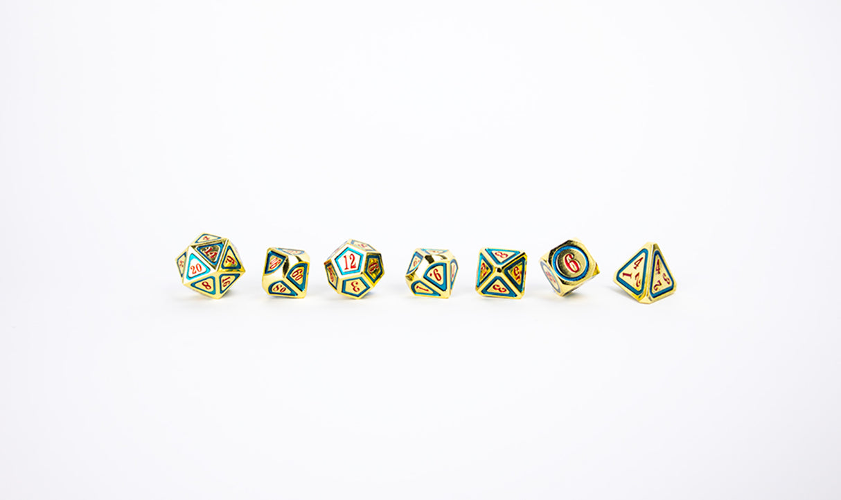 LPG Dice RPG Set Concentric Red/Green/Gold