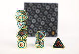 LPG Dice RPG Set Concentric Red/Green/Gold